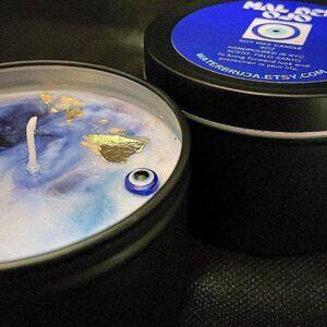 Mal Del Ojo Candle, Evil Eye Candle, Marble Candle, Protect Your Energy, Energy